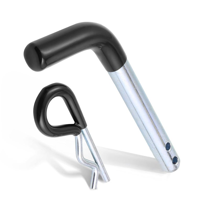 Jamiikury Trailer Hitch Pin, 1/2 Inch Diameter Tow Hitch Pin and Clip with Black Vinyl-Coated Grip for 1-1/4 Inch Receiver - Image 1